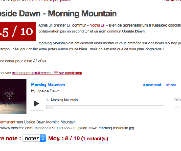 Critique de Morning Mountain (Upside Dawn) par Freezeec