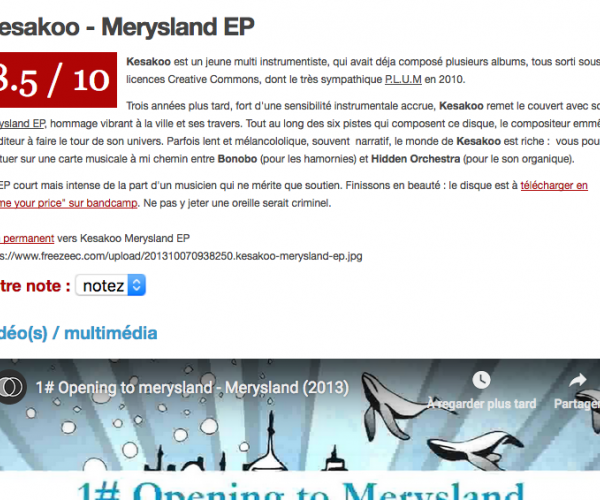 Freezeec parle de Merysland